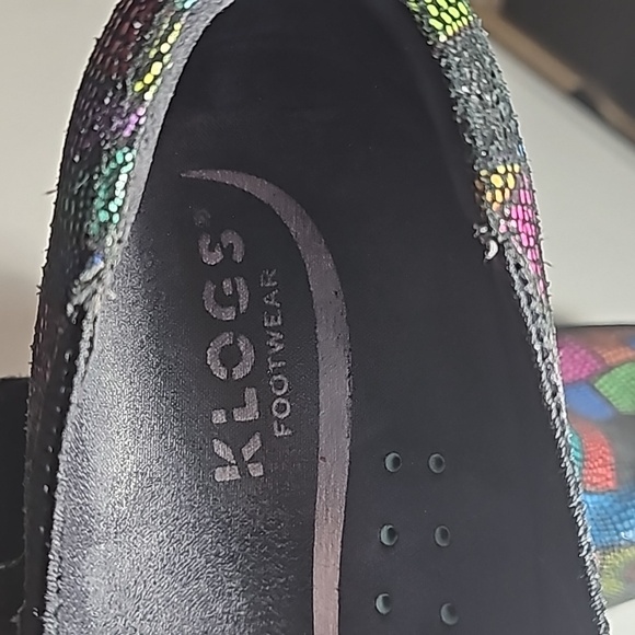 Klogs Portland Puzzle Multi-Colo Leather upper clogs 8.5M VGUC - Picture 3 of 15